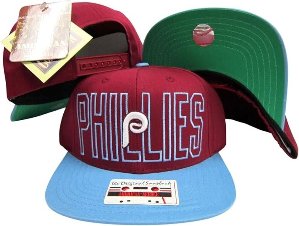 Vintage Philadelphia Phillies American Needle Two Tone Snapback Hat / Cap - NWT